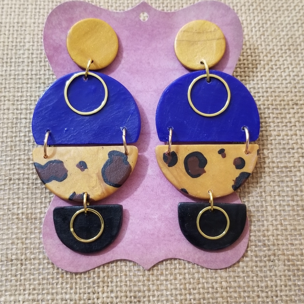 Handcrafted clay earrings